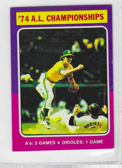 1975 Topps MINI Baseball - SET BREAK - A.L. Championships #459