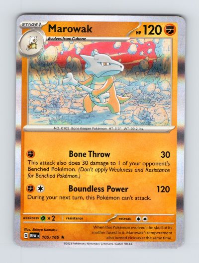 SV: Scarlet & Violet 151 #105/165 Marowak Holo