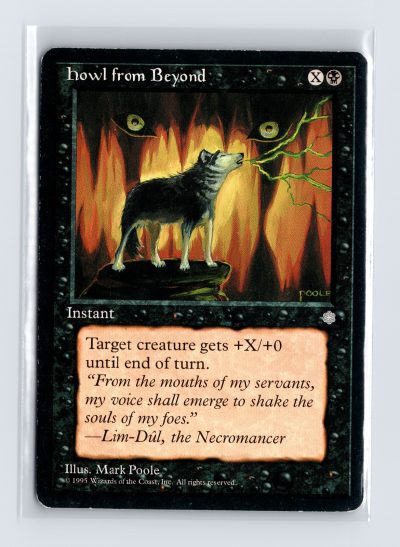 Vintage MTG 1995 Ice Age Howl from Beyond - Black Border