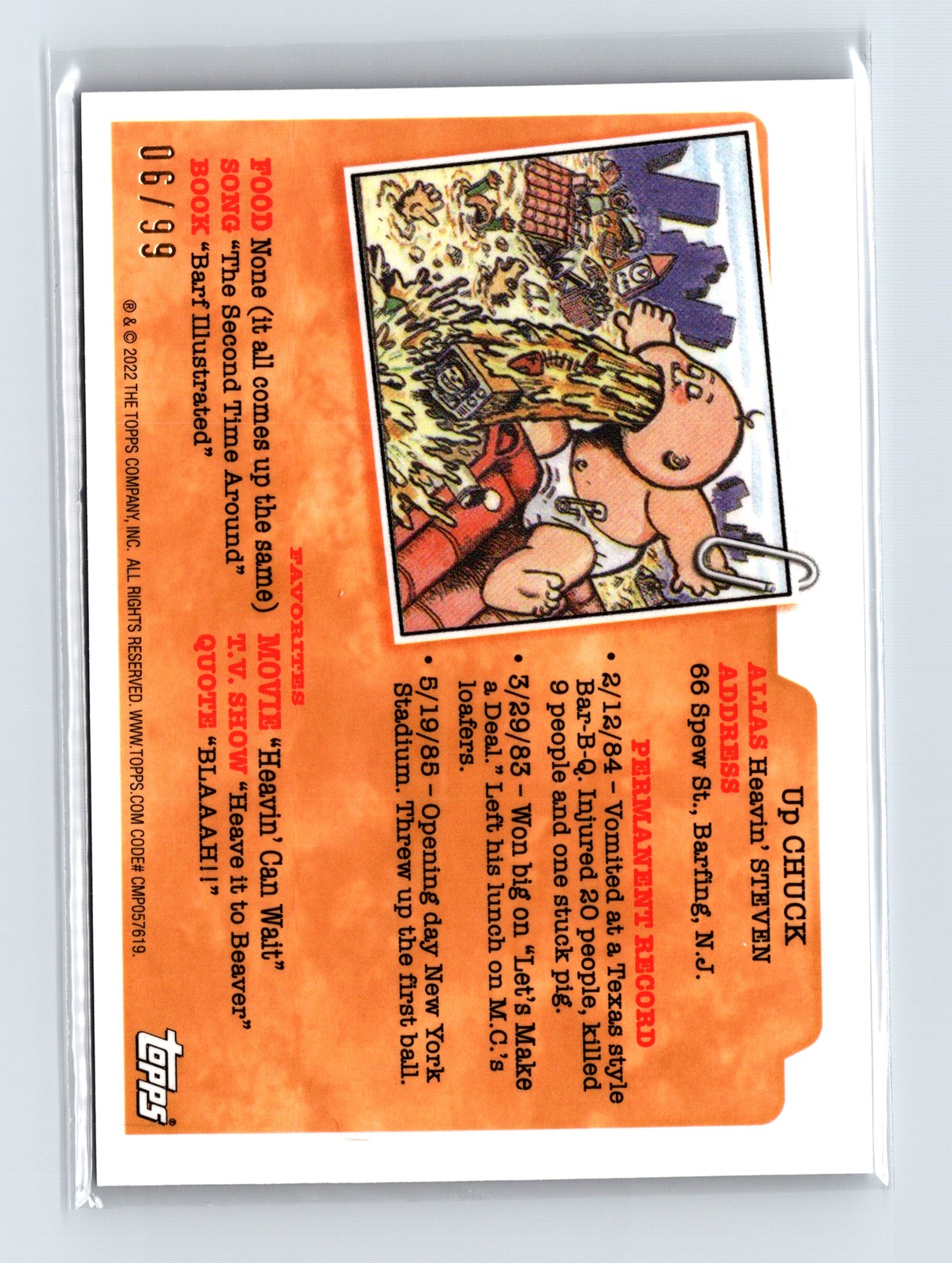 2022 Topps Chrome Garbage Pail Kids GPK Series 5 #189b Juicy Lucy /99 - Image 2