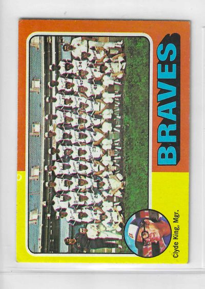 1975 Topps MINI Baseball - SET BREAK - Braves Team (CL) #589