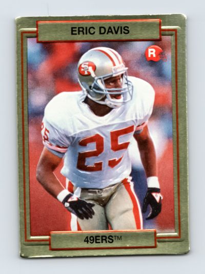 1990 Action Packed Eric Davis #41 49ers Football Card Rookie Update MINT