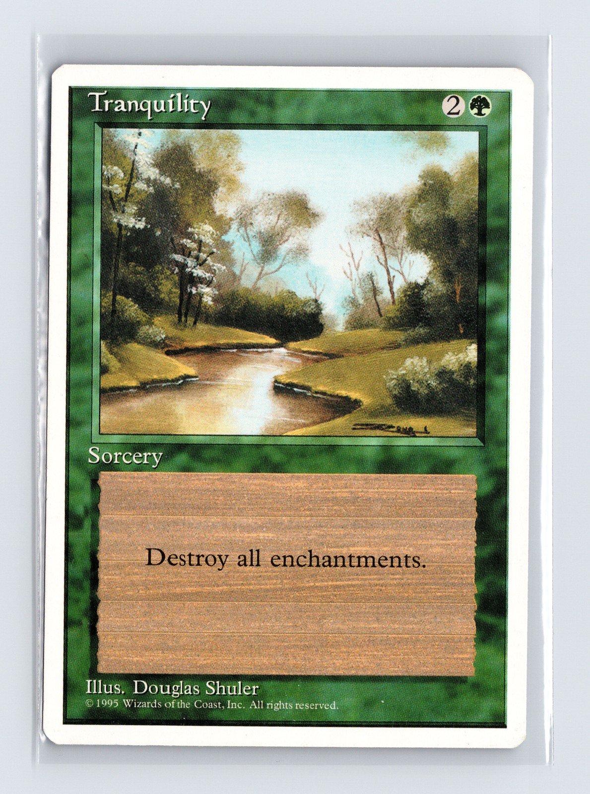 Vintage MTG 1995 Fourth Edition Tranquility - White Border
