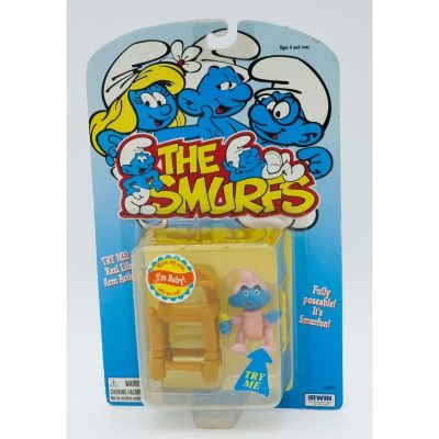 The Smurfs Baby Poseable Figure Irwin #13010 Peyo 1996 Vintage