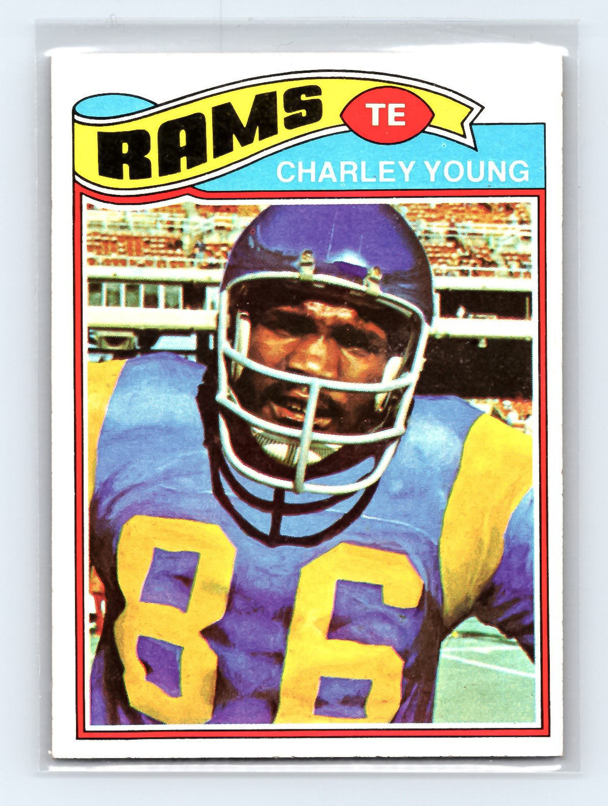 1977 Topps #275 Charley Young Los Angeles Rams NFL Football Card Excellent