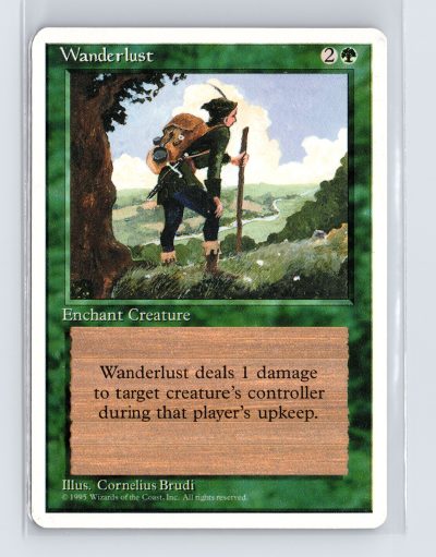 Vintage MTG 1995 Fourth Edition Wanderlust - White Border