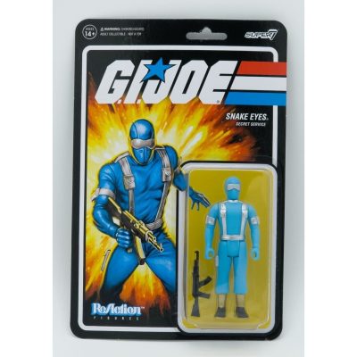 ReAction Figures G.I. Joe SNAKE EYES Super 7 3.75” Retro Card New Hasbro