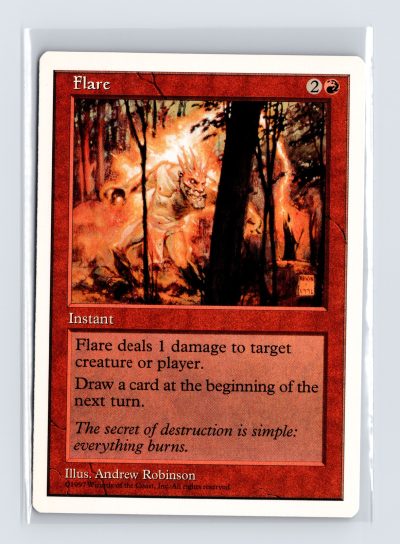 Vintage MTG 1995 Fifth Edition Flare - White Border