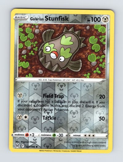 SWSH11: Lost Origin #127/196 Galarian Stunfisk Reverse Holo