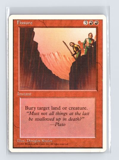 Vintage MTG 1995 Fourth Edition Fissure - White Border