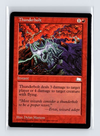 Vintage MTG 1997 Weatherlight Thunderbolt - Black Border