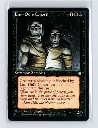 Vintage MTG 1995 Ice Age Lim-Dul's Cohort - Black Border