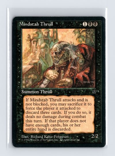 Vintage MTG 1994 Fallen Empires Mindstab Thrull (Kane-Ferguson) - Black Border