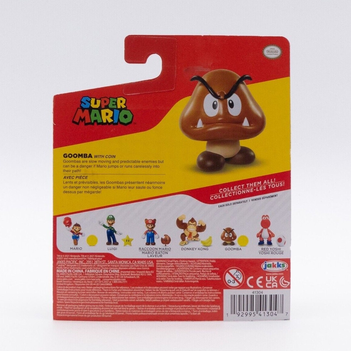 Super Mario Brothers 2.5" Figure Goomba w Coin Jakks Pacific Collectible - Image 2