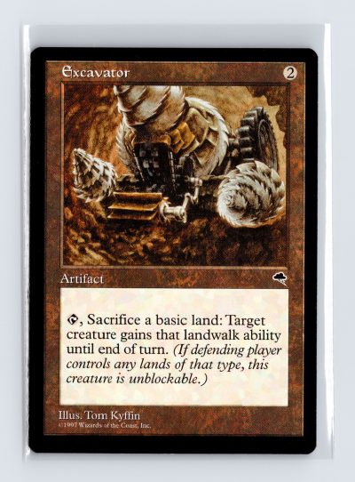 Vintage MTG 1997 Tempest #287 Excavator - Black Border