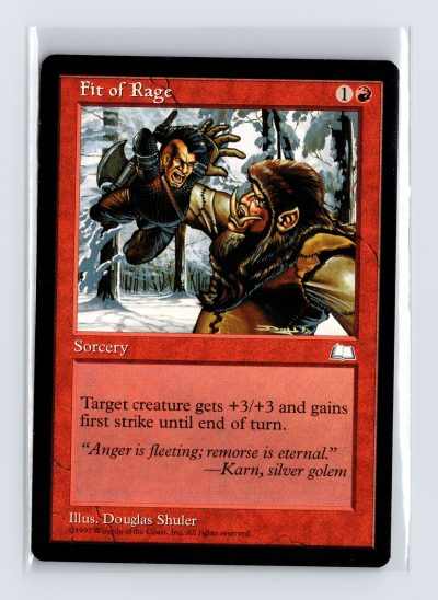 Vintage MTG 1997 Weatherlight Fit of Rage - Black Border