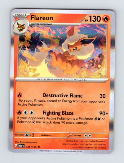 SV: Scarlet & Violet 151 #136/165 Flareon Holo