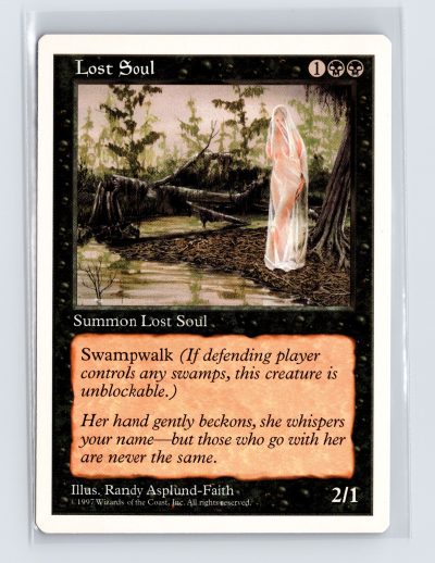 Vintage MTG 1995 Fifth Edition Lost Soul - White Border