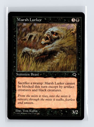 Vintage MTG 1997 Tempest #144 Marsh Lurker - Black Border
