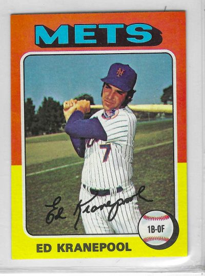 1975 Topps MINI Baseball - SET BREAK - Ed Kranepool #324