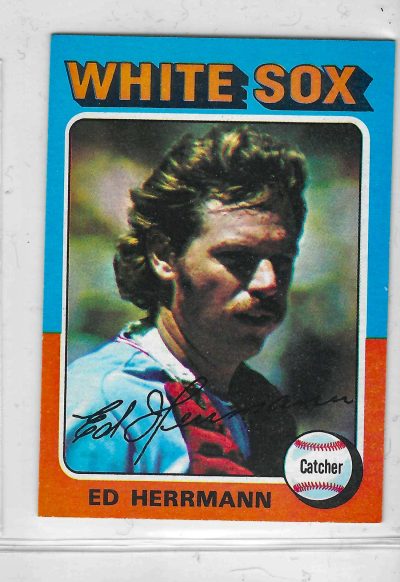 1975 Topps MINI Baseball - SET BREAK - Ed Herrmann #219