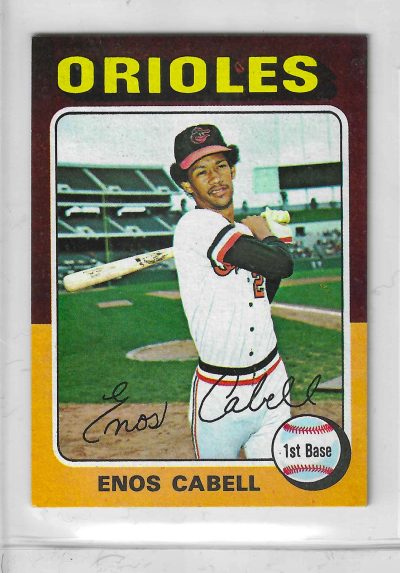 1975 Topps MINI Baseball - SET BREAK - Enos Cabell #247