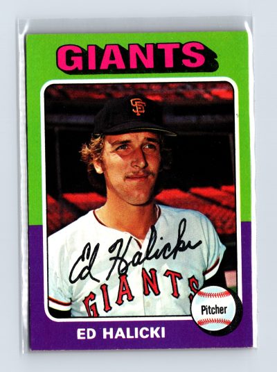 1975 Topps Baseball - SET BREAK - #467 Ed Halicki (RC)