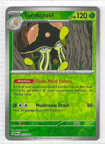 Toedscruel 017/182 Paldea Evolved Pokémon TCG Card