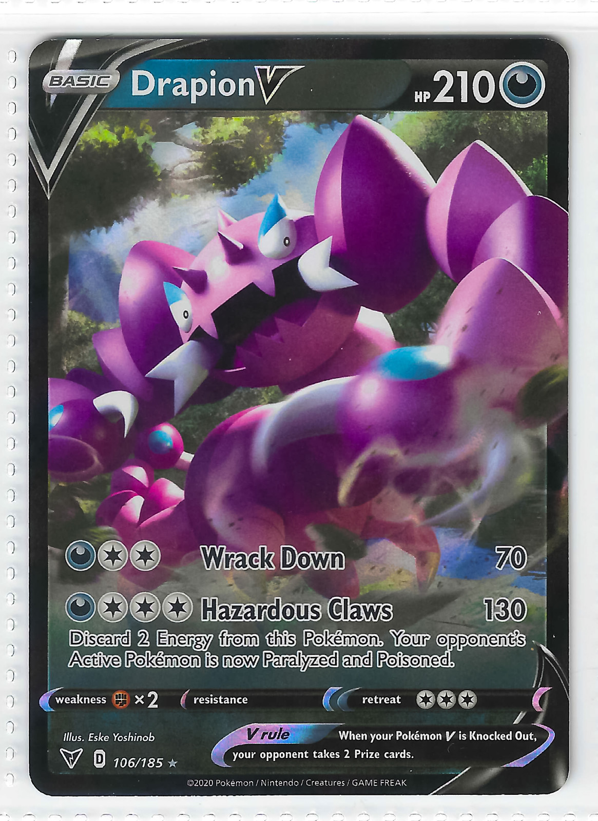 Drapion V Holo - Darkness Ablaze 106/185