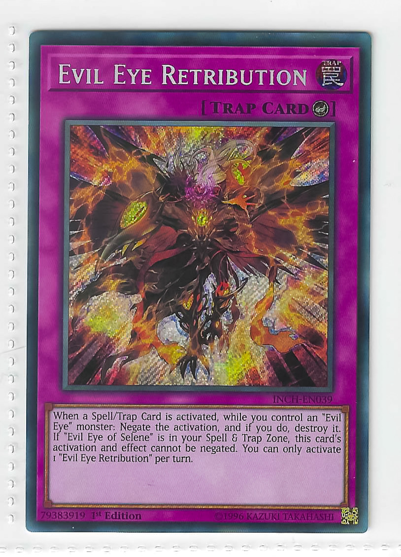 Yu-Gi-Oh! Evil Eye Retribution INCH-EN039 Secret Rare 1st Edition