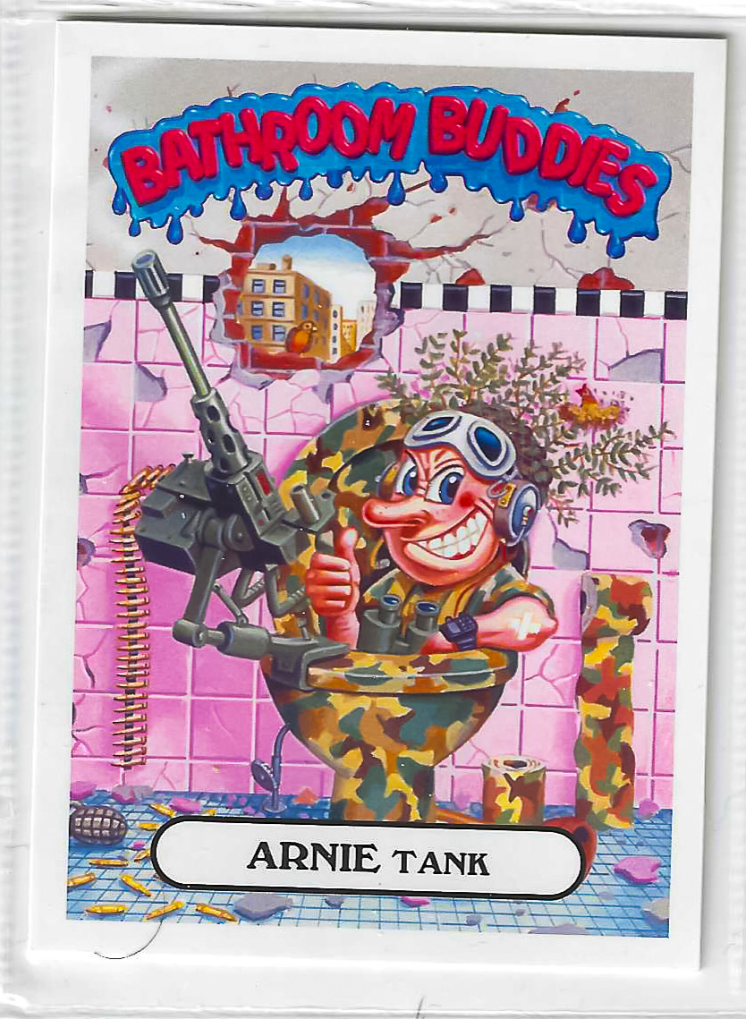 2017 Garbage Pail Kids Adam-Geddon Series 1 Arnie Tank #7a Sticker Card