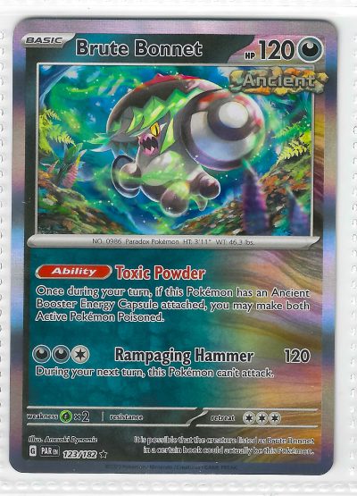 Brute Bonnet 123/182 Holo Rare - Paradox Rift