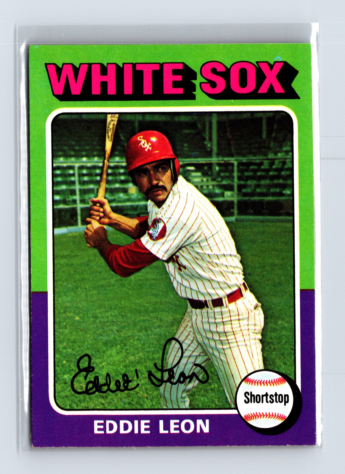 1975 Topps Baseball - SET BREAK - #528 Eddie Leon