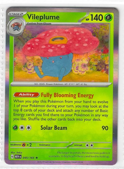 Pokémon TCG Vileplume 045/165 Holo Rare MEW