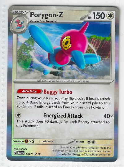 Porygon-Z Holo Rare 144/182 Paradox Rift Pokemon TCG