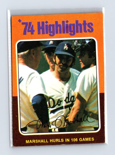 1975 Topps Baseball - SET BREAK - #6 Mike Marshall '74 Highlights