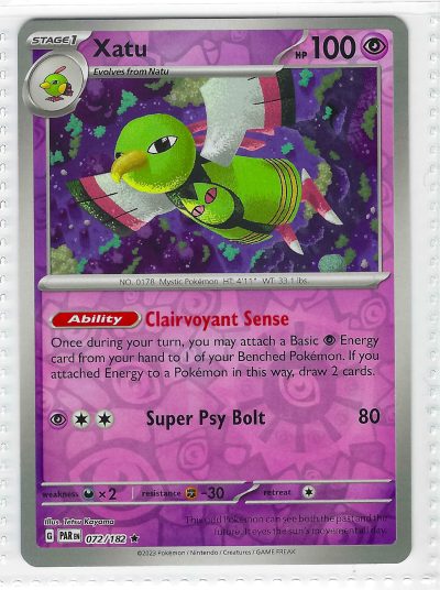 Pokemon Xatu 072/182 Reverse Holo - Paldea Evolved