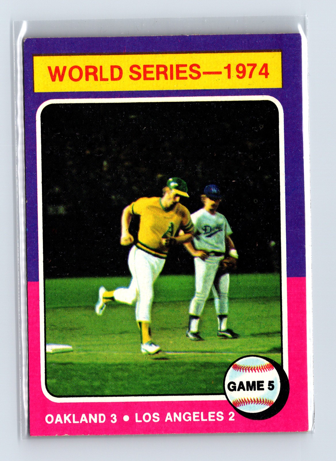 1975 Topps Baseball - SET BREAK - #465 Joe Rudi World Series Game 5 Ron Cey