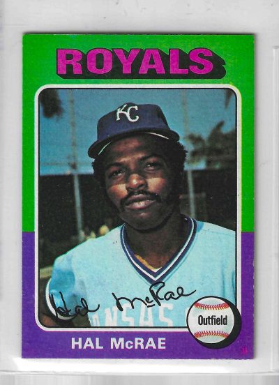 1975 Topps MINI Baseball - SET BREAK - Hal McRae #268