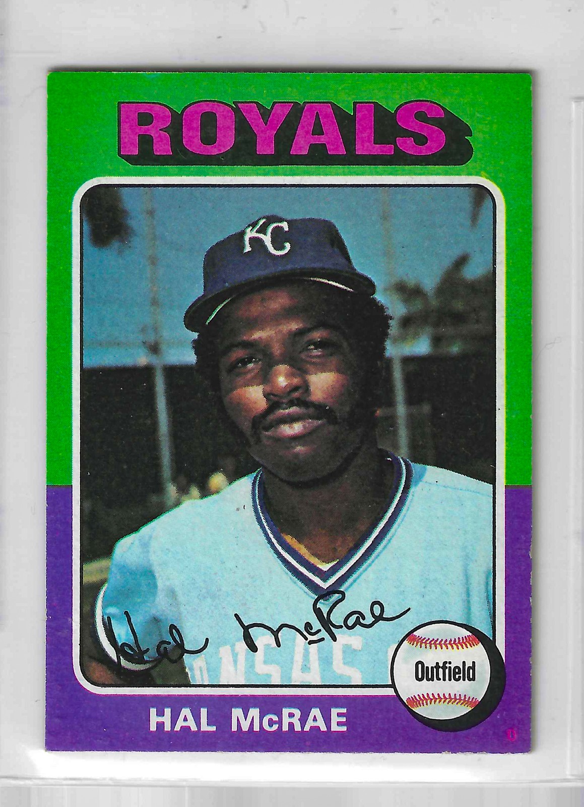 1975 Topps MINI Baseball - SET BREAK - Hal McRae #268