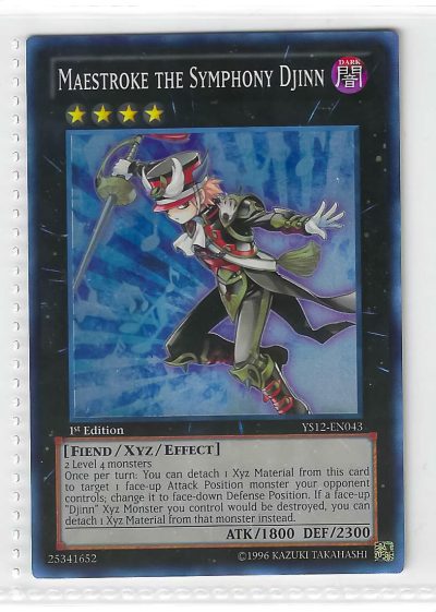 Yu-Gi-Oh! Maestroke the Symphony Djinn YS12-EN043 Super Rare 1st Edition