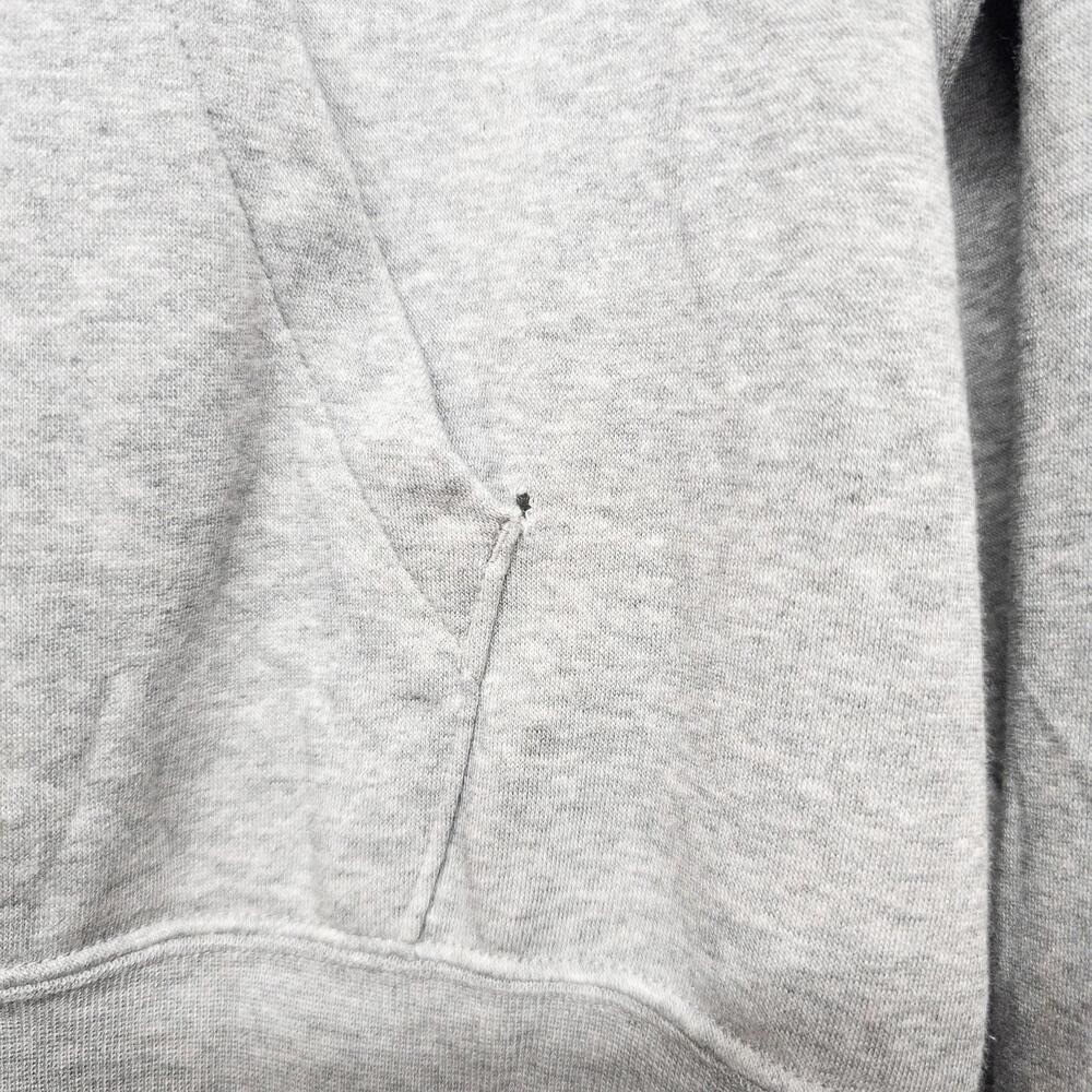 Nike Cowl Neck Hoodie Women's M Gray Fleece Pullover Orange Logo Sweatshirt Good - Image 3