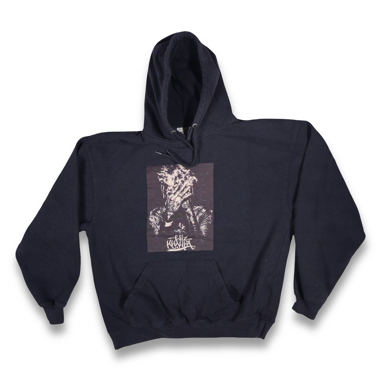 Vintage Pacific & Co. Wiz Khalifa Graphic Hoodie Men's Large Navy Blue Pullover