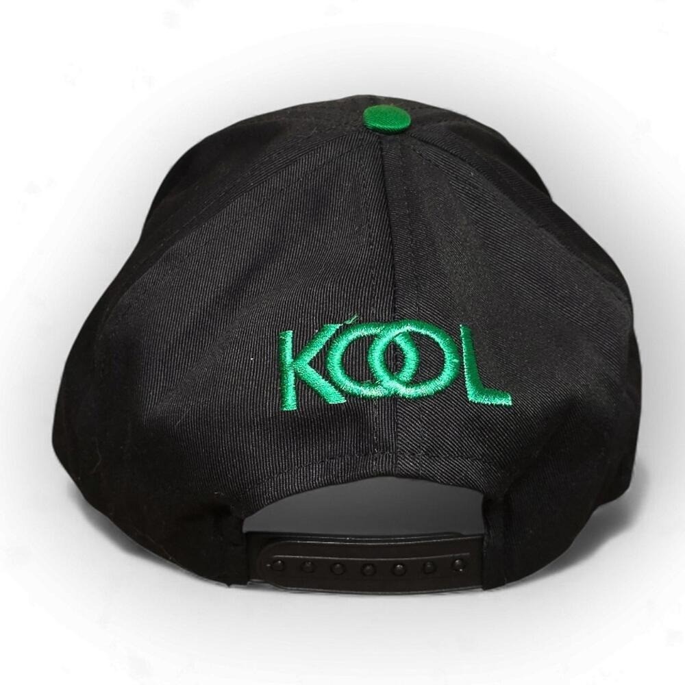 Vintage Black Green K Embroidered Snapback Baseball Cap One Size Excellent - Image 2