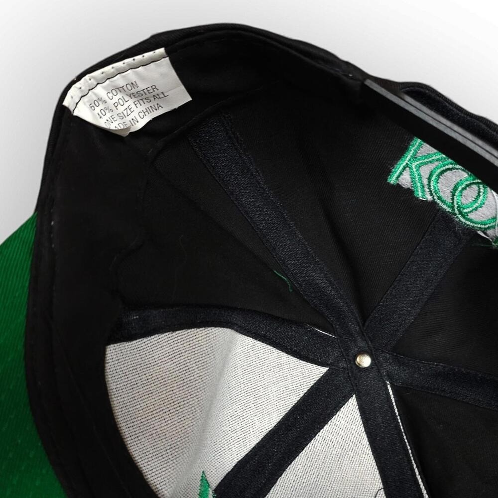 Vintage Black Green K Embroidered Snapback Baseball Cap One Size Excellent - Image 4