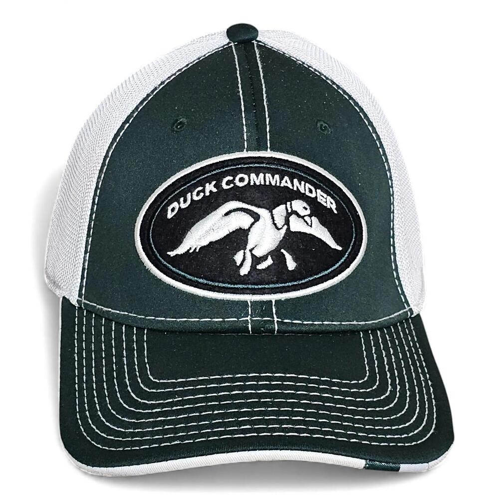 Vintage The Game Duck Commander Embroidered Mesh Back Baseball Cap Green White O