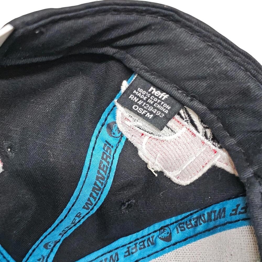 Neff Snapback Hat Signed by Riff Raff Black Teal - Image 7