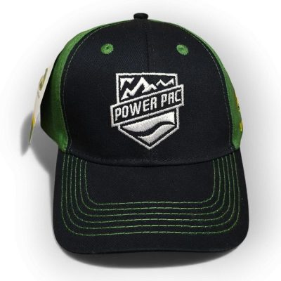 John Deere Cap Power Pac Embroidered Baseball Hat Men Black Green NEW Adjustable