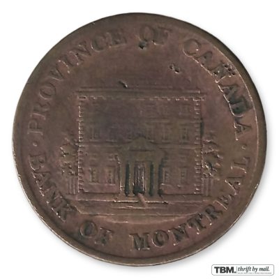 1844 Canada Provincial Bank Token Very Fine