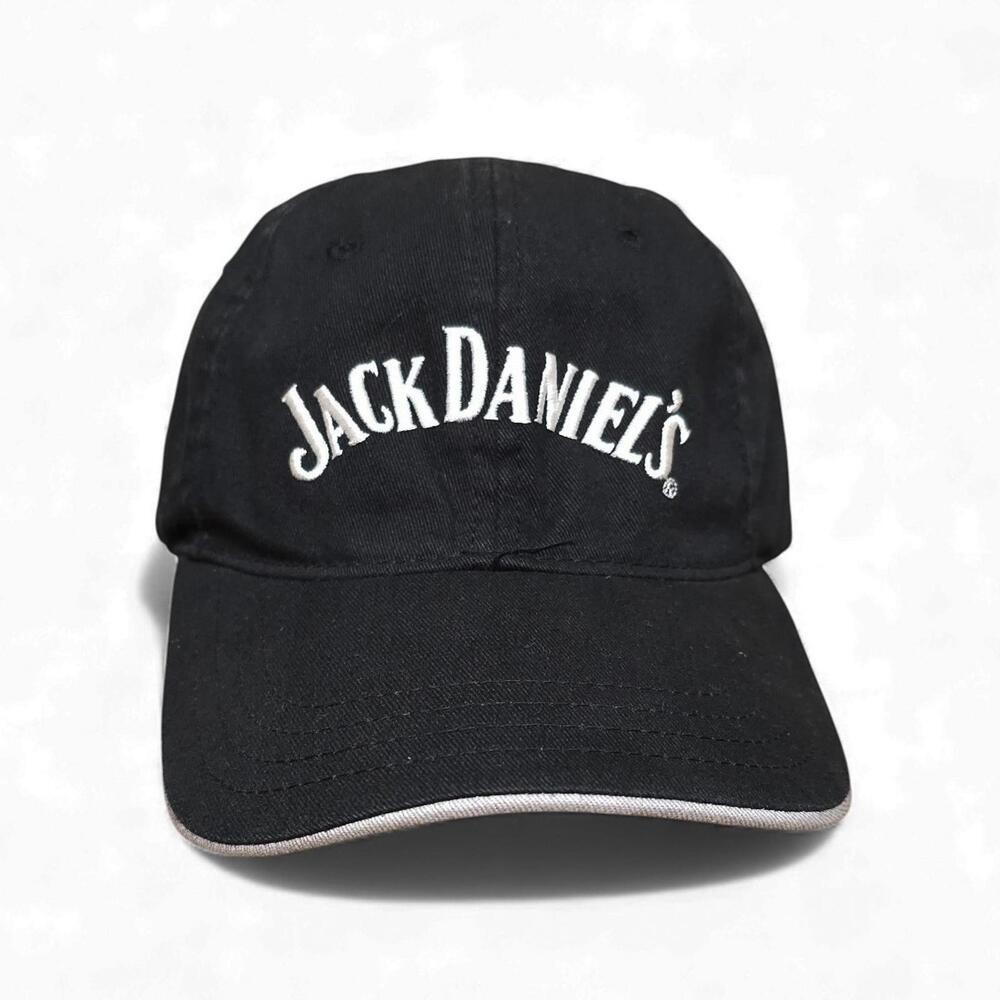 Jack Daniel's Cap Black Old No 7 Brand Embroidered Adjustable Excellent